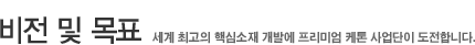 비전 및 목표